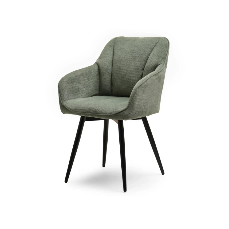 MIRELVA Polsterstuhl für Esszimmer - grün/schwarz