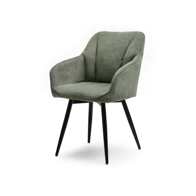 MIRELVA Polsterstuhl für Esszimmer - grün/schwarz