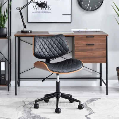 Bürostuhl LEGNA - Walnuss / Schwarz
