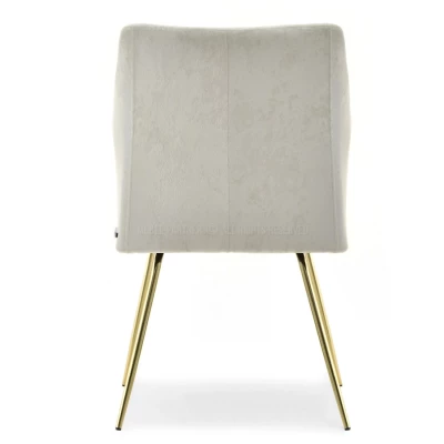 Gepolsterter Esszimmerstuhl ROXANA - creme / gold