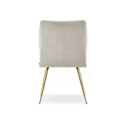 Gepolsterter Esszimmerstuhl ROXANA - creme / gold