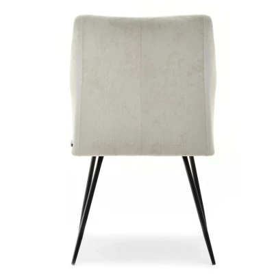 Gepolsterter Esszimmerstuhl ROXANA - creme / schwarz