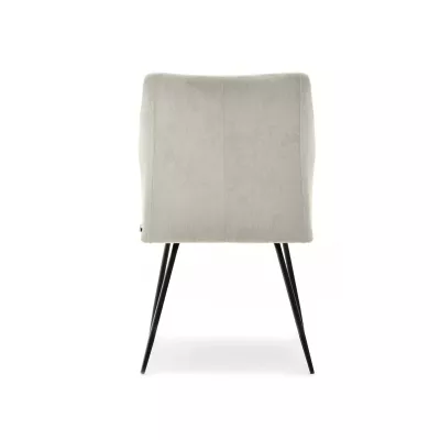 Gepolsterter Esszimmerstuhl ROXANA - creme / schwarz