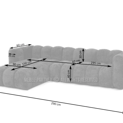 Ecksofa RONIA - schwarz