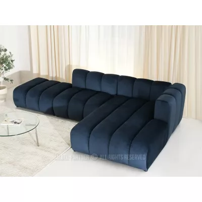 Ecksofa RONIA – Dunkelblau