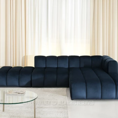 Ecksofa RONIA – Dunkelblau