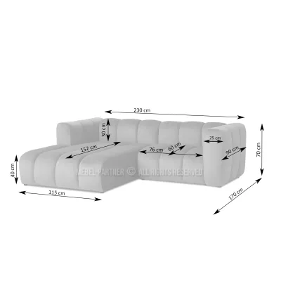Ecksofa RONIA - Kupfer