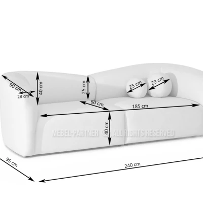 Dreisitzer-Sofa NADJA - beige