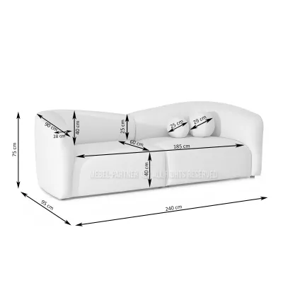 Dreisitzer-Sofa NADJA - beige