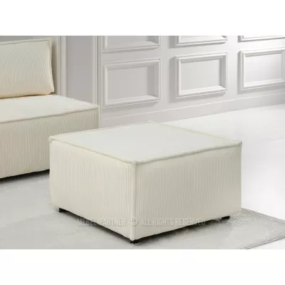 GERALD Polsterhocker – creme/schwarz