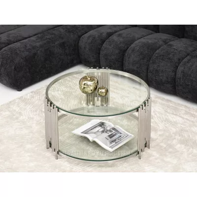ACHIM Couchtisch - transparent / sandgestrahlt