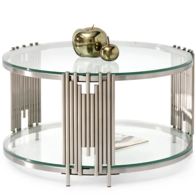 ACHIM Couchtisch - transparent / sandgestrahlt