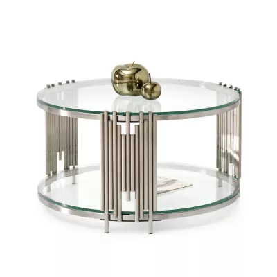 ACHIM Couchtisch - transparent / sandgestrahlt