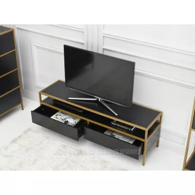 TV-Ständer MAIRA - schwarz / gold