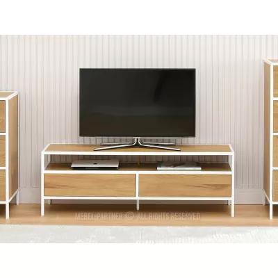 TV-Ständer MAIRA - Eiche / Weiß