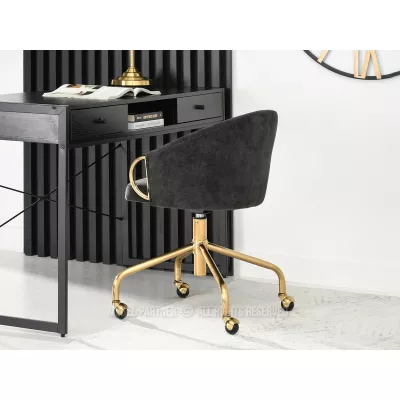 FINBAR Designer-Drehstuhl - schwarz / gold