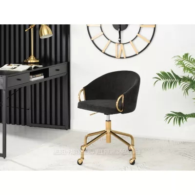 FINBAR Designer-Drehstuhl - schwarz / gold