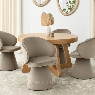Drehbarer Esszimmerstuhl FARAH - beige