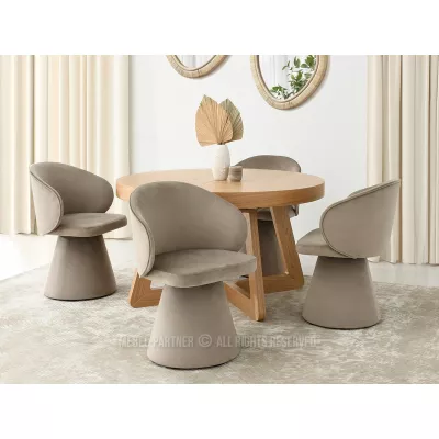 Drehbarer Esszimmerstuhl FARAH - beige