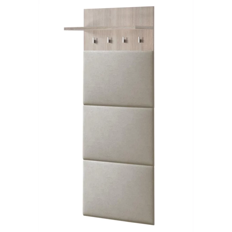 Garderobenständer mit Polsterpaneelen ARINA - Sonoma Eiche / Beige