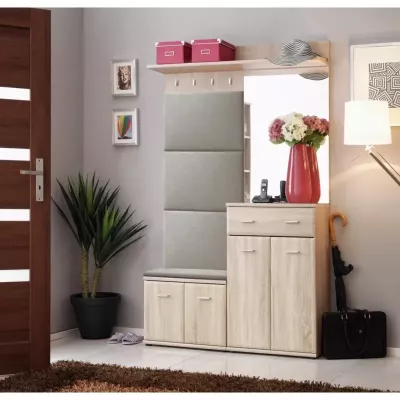 Flurwand ARINA 6 mit Sitzkissen - Sonoma Eiche