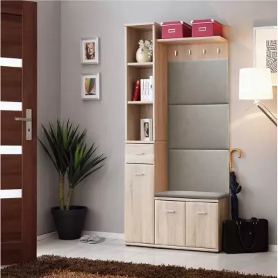 Flurwand ARINA 5 mit Sitzkissen - Sonoma Eiche