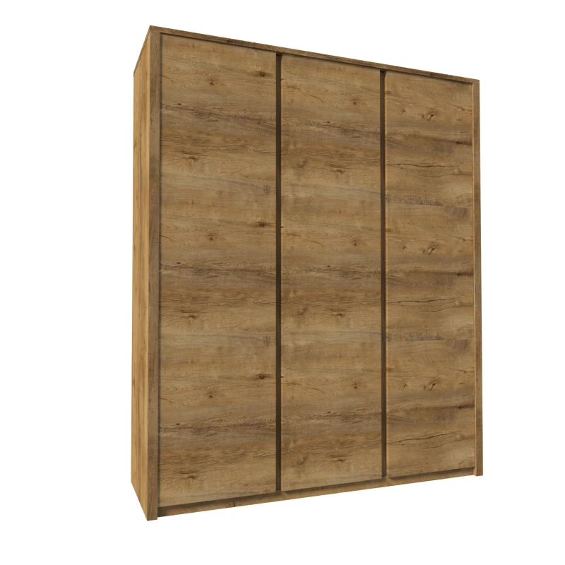 Dreitüriger Kleiderschrank 166 cm FEREIRA – Lefkas-Eiche