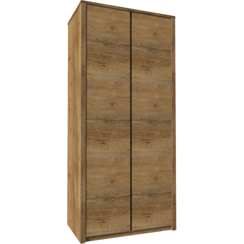 Zweitüriger Kleiderschrank 166 cm FEREIRA - Eiche Lefkas