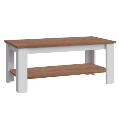 MARIONA Couchtisch mit Stauraum – Andersen Kiefer / Lefkas Eiche