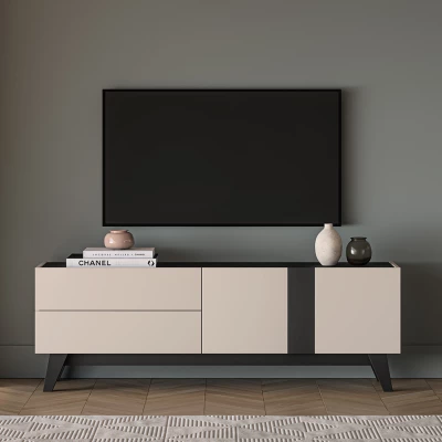 TV-Ständer CHARLOTTE – Kaschmir/Schwarz