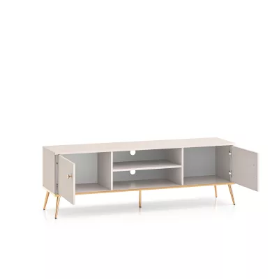 TV-Ständer LUNA - beige / gold