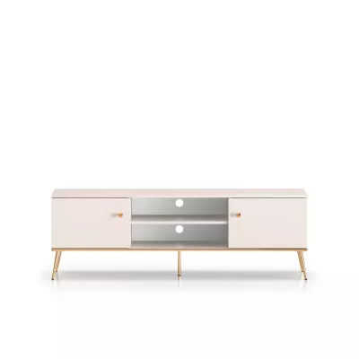 TV-Ständer LUNA - beige / gold