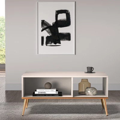 LUNA Couchtisch - beige / gold
