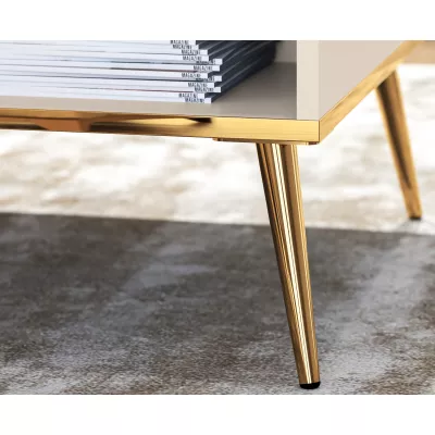 LUNA Couchtisch - beige / gold