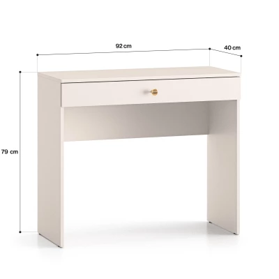 LUNA Schminktisch - beige / gold