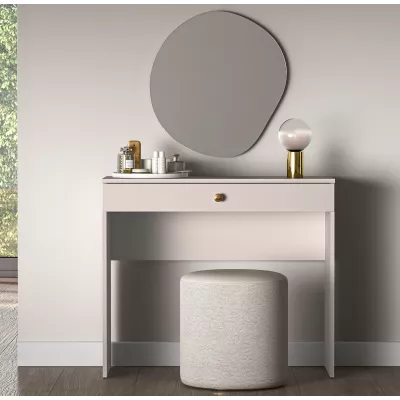 LUNA Schminktisch - beige / gold