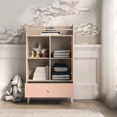 Kinderzimmerkommode OLIVIA - beige/rosa