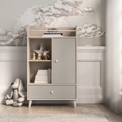 Kinderzimmer Kommode OLIVIA - beige/grau