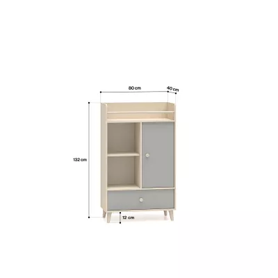 Kinderzimmer Kommode OLIVIA - beige/grau