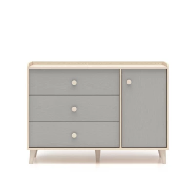 Kombinierte Kinderkommode OLIVIA - beige / grau
