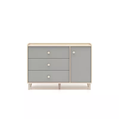 Kombinierte Kinderkommode OLIVIA - beige / grau