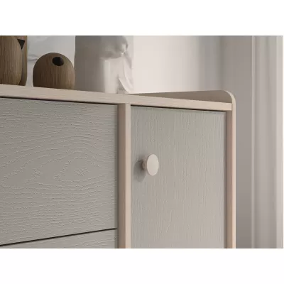 Kombinierte Kinderkommode OLIVIA - beige / grau