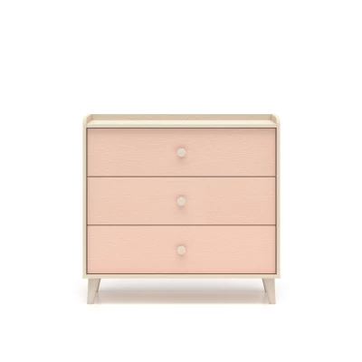 Kinderkommode OLIVIA – beige/rosa