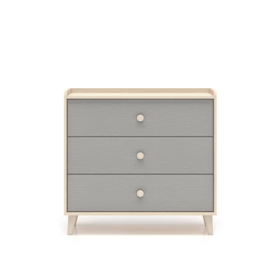 Kinderkommode OLIVIA – beige/grau