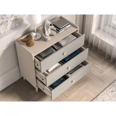 Kinderkommode OLIVIA – beige/grau