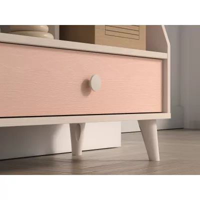 Regal mit Schublade fürs Kinderzimmer OLIVIA - beige/rosa