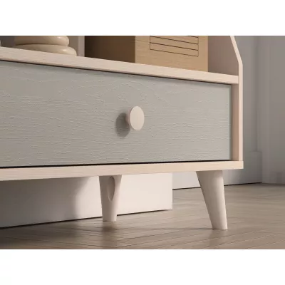 Regal mit Schublade für Kinderzimmer OLIVIA - beige/grau