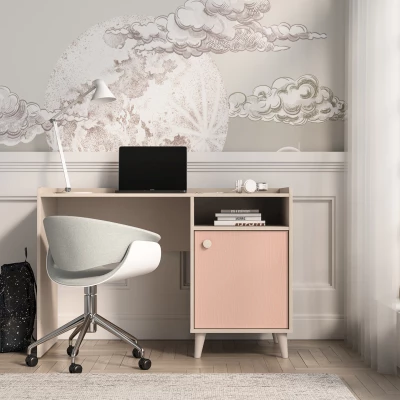 Kinderschreibtisch OLIVIA – beige/rosa
