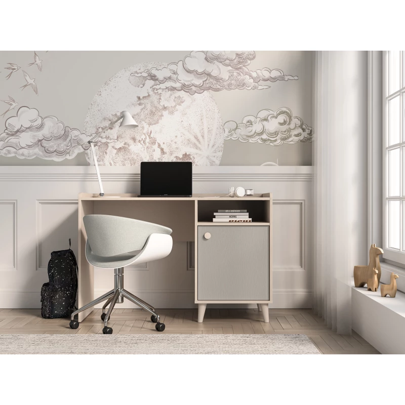 Schreibtisch fürs Kinderzimmer OLIVIA - beige/grau