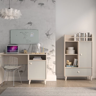 Schreibtisch fürs Kinderzimmer OLIVIA - beige/grau